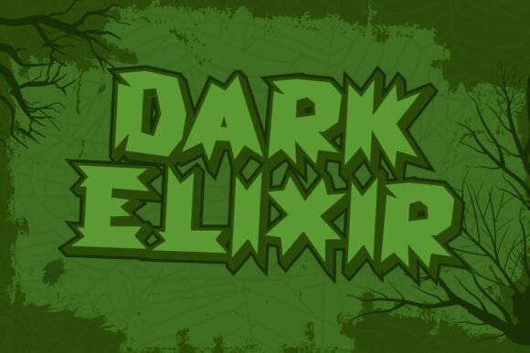 Poison Font PNG with transparent background - Preview 1