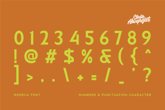 Rodeca Font PNG with transparent background - Preview 3