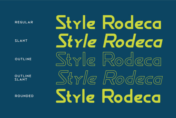 Rodeca Font PNG with transparent background - Preview 4