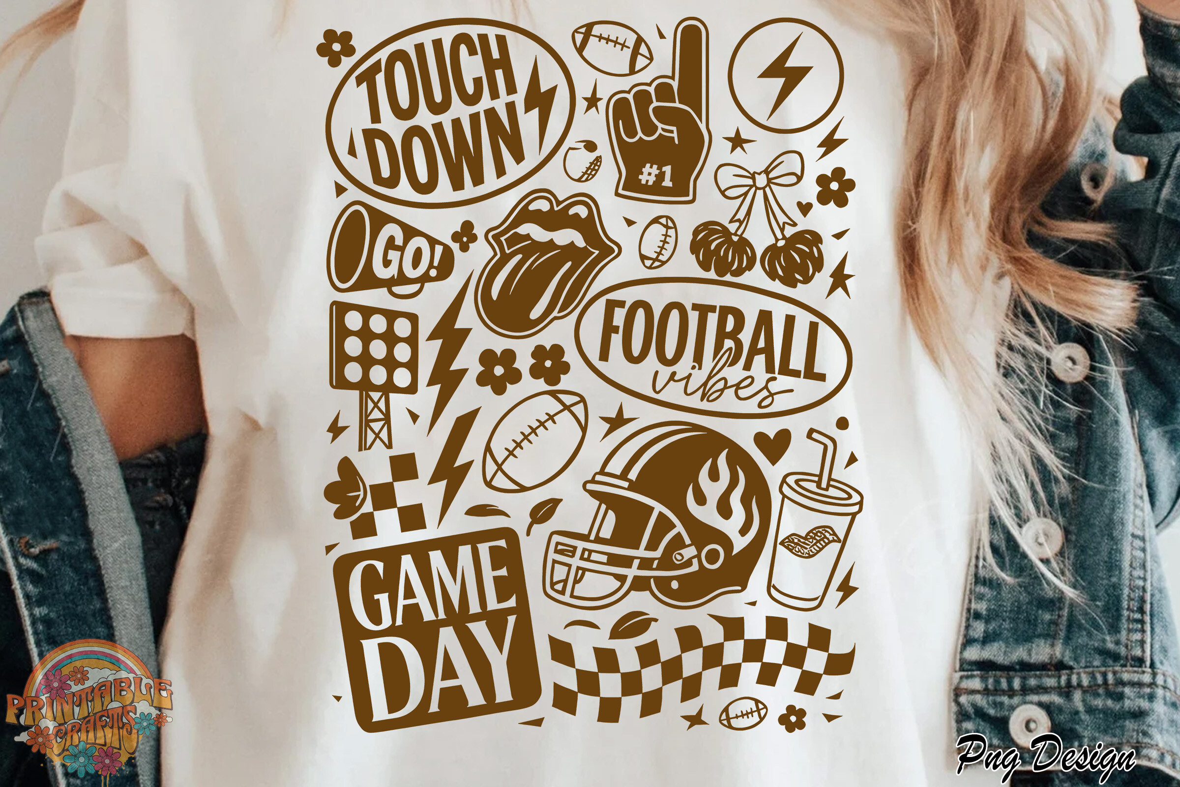 Touch Down Football Game Day Png