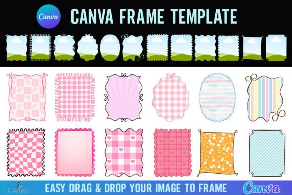 Whimsical Scribble Border Canva Frame