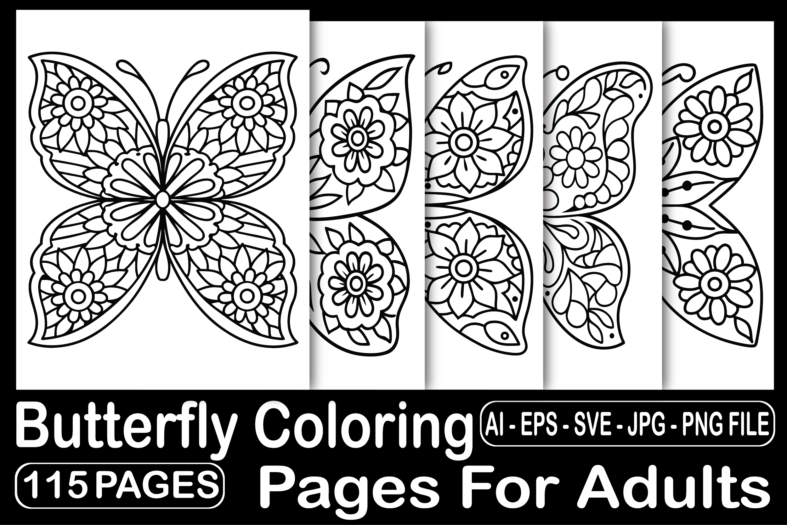 115 Butterfly Coloring Pages for Adults