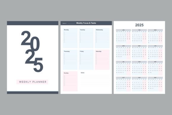 2025-2026 Weekly Planner Template - Digital