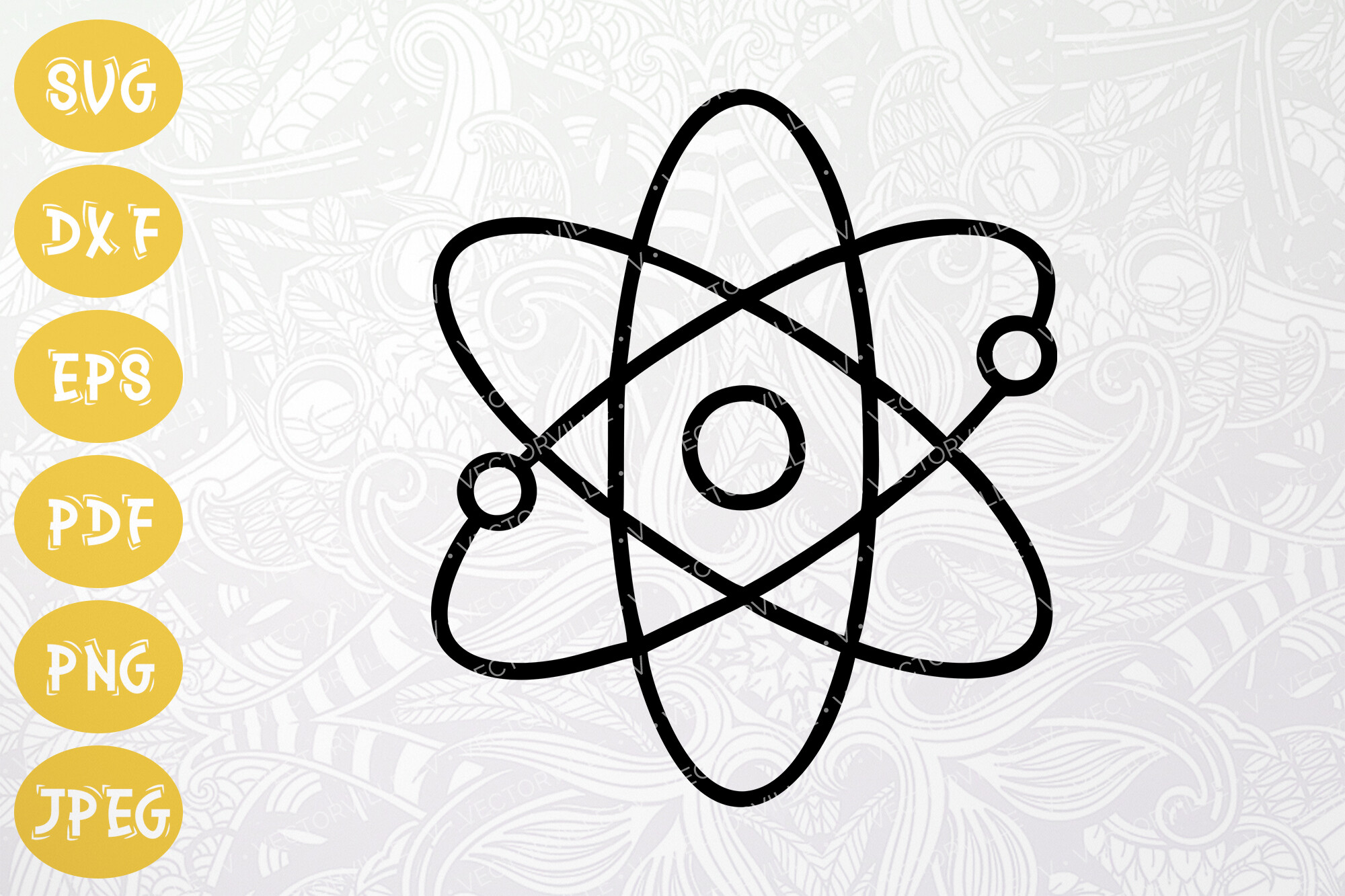 Atom Icon SVG for Science Projects
