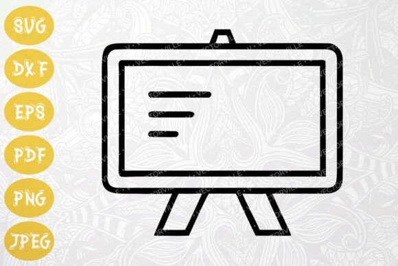 Blackboard Icon SVG for School Crafts