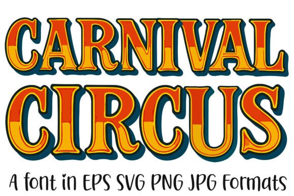 Carnival Circus Alphabet Lettering ABC Graphic Illustrations By squeebcreative