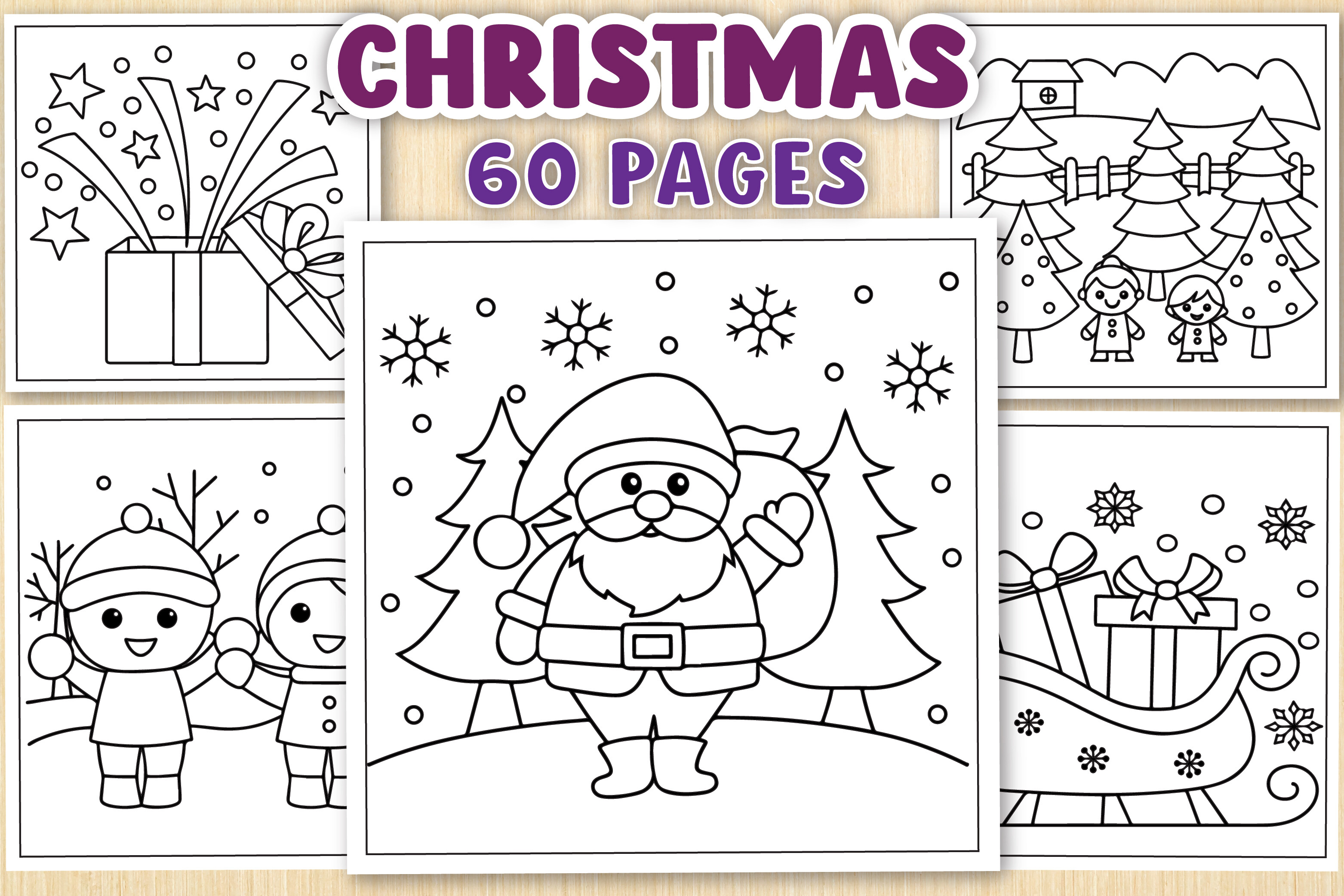 Christmas Bold and Easy Coloring Pages