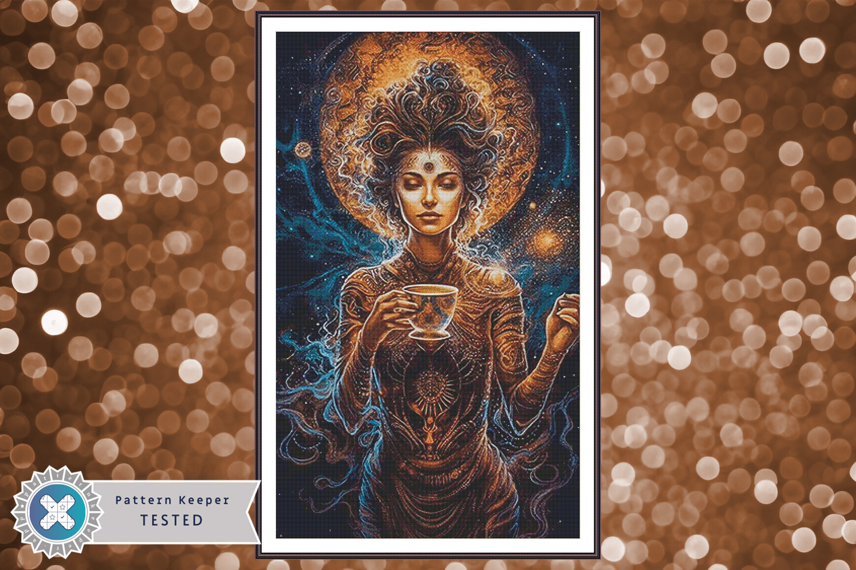 Cross Stitch Chart PDF Coffee Goddess