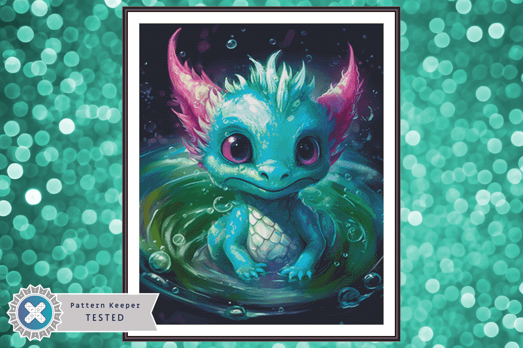 Cross Stitch Chart PDF Cute Dragon