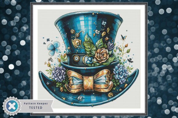 Cross Stitch Chart PDF Floral Hat