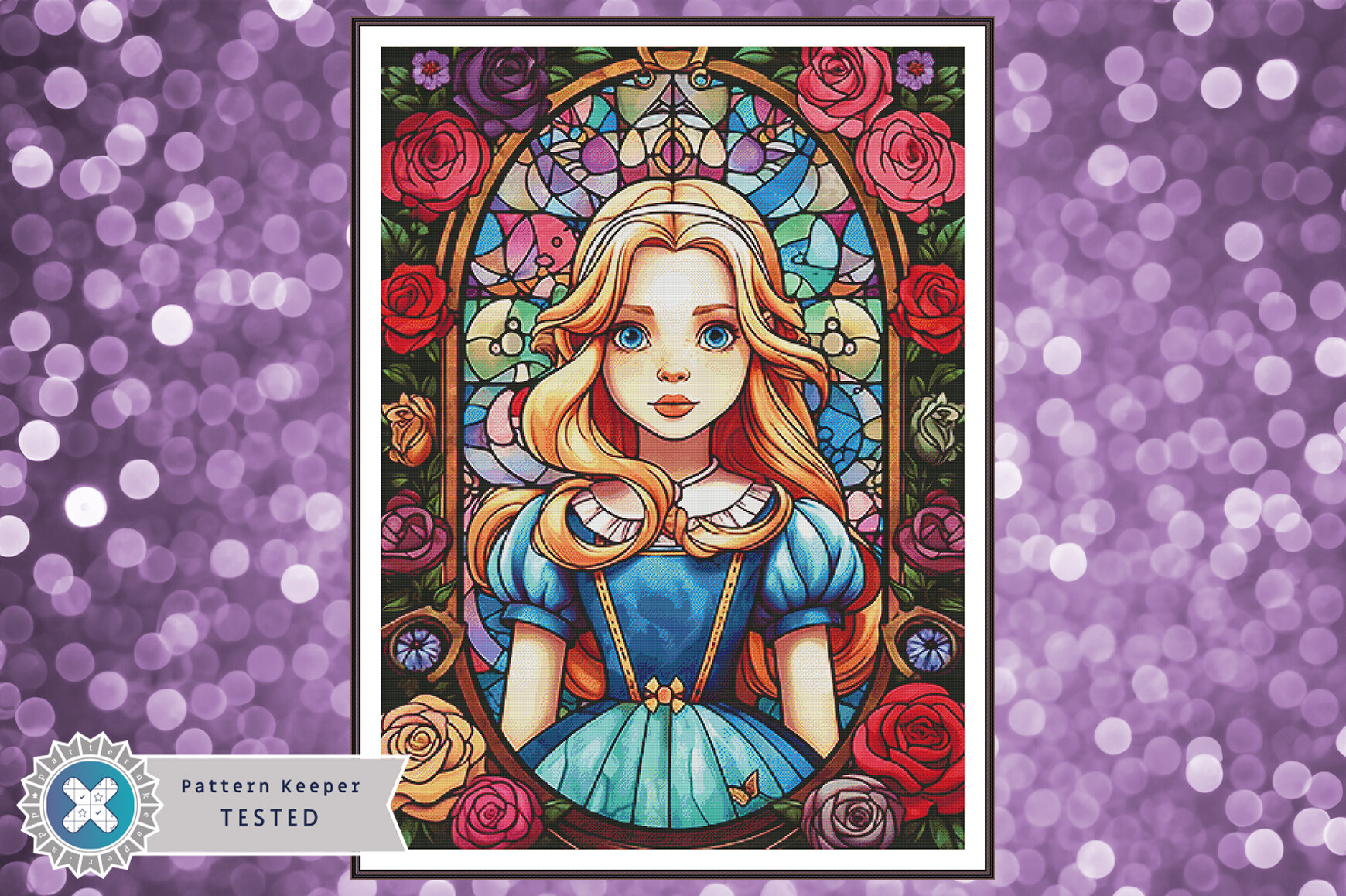 Cross Stitch Chart PDF Stained Glass