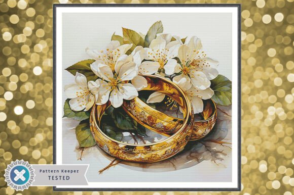 Cross Stitch Chart PDF Wedding Rings
