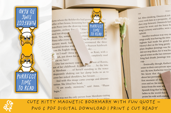 Cute Kitty Magnetic Bookmark