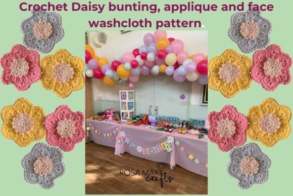 Daisy Bunting Crochet Pdf, Baby Shower
