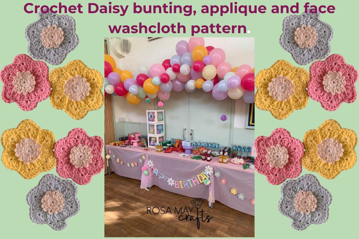 Daisy Bunting Crochet Pdf, Baby Shower