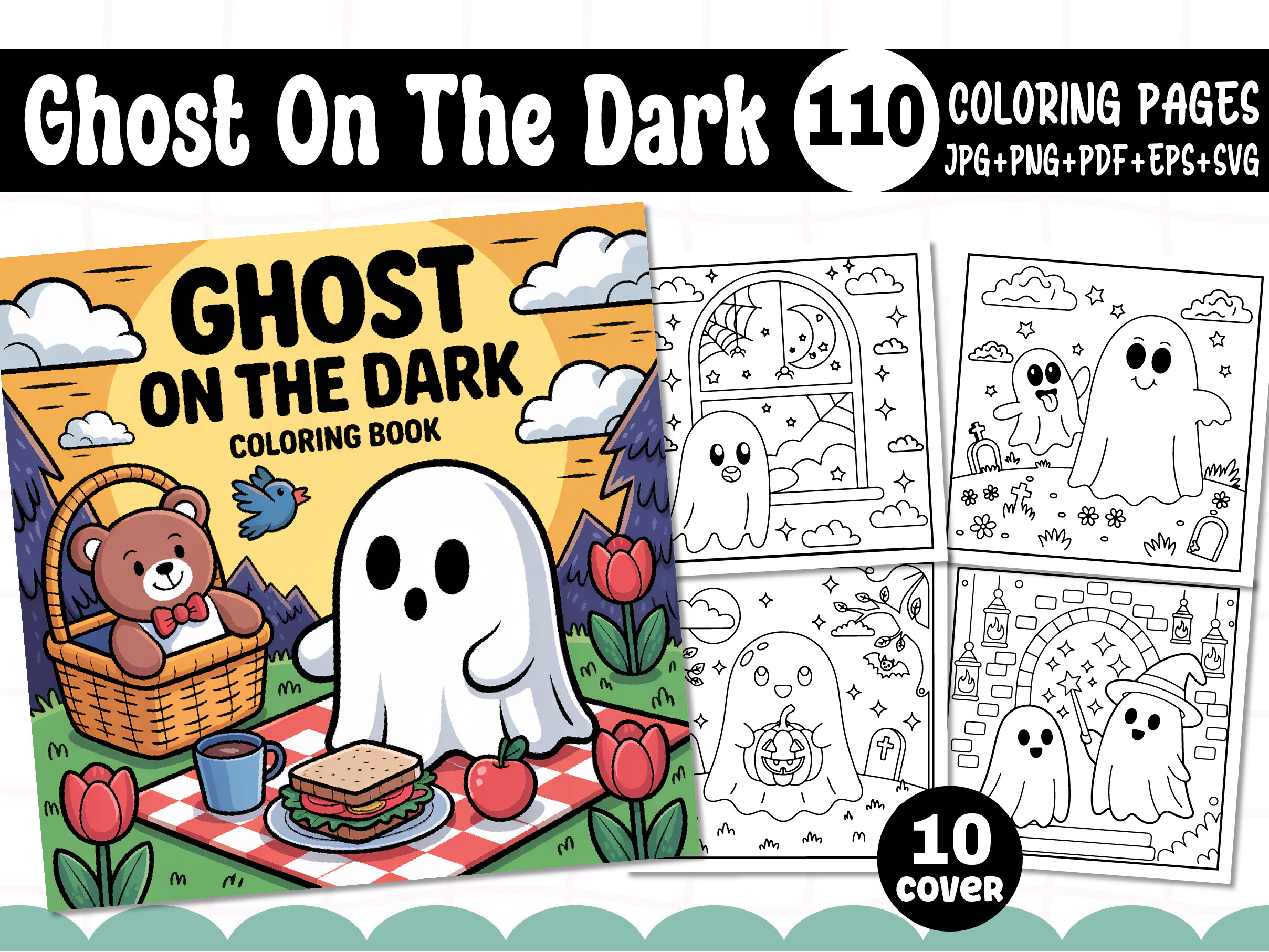 Ghost Dark Halloween Coloring Pages