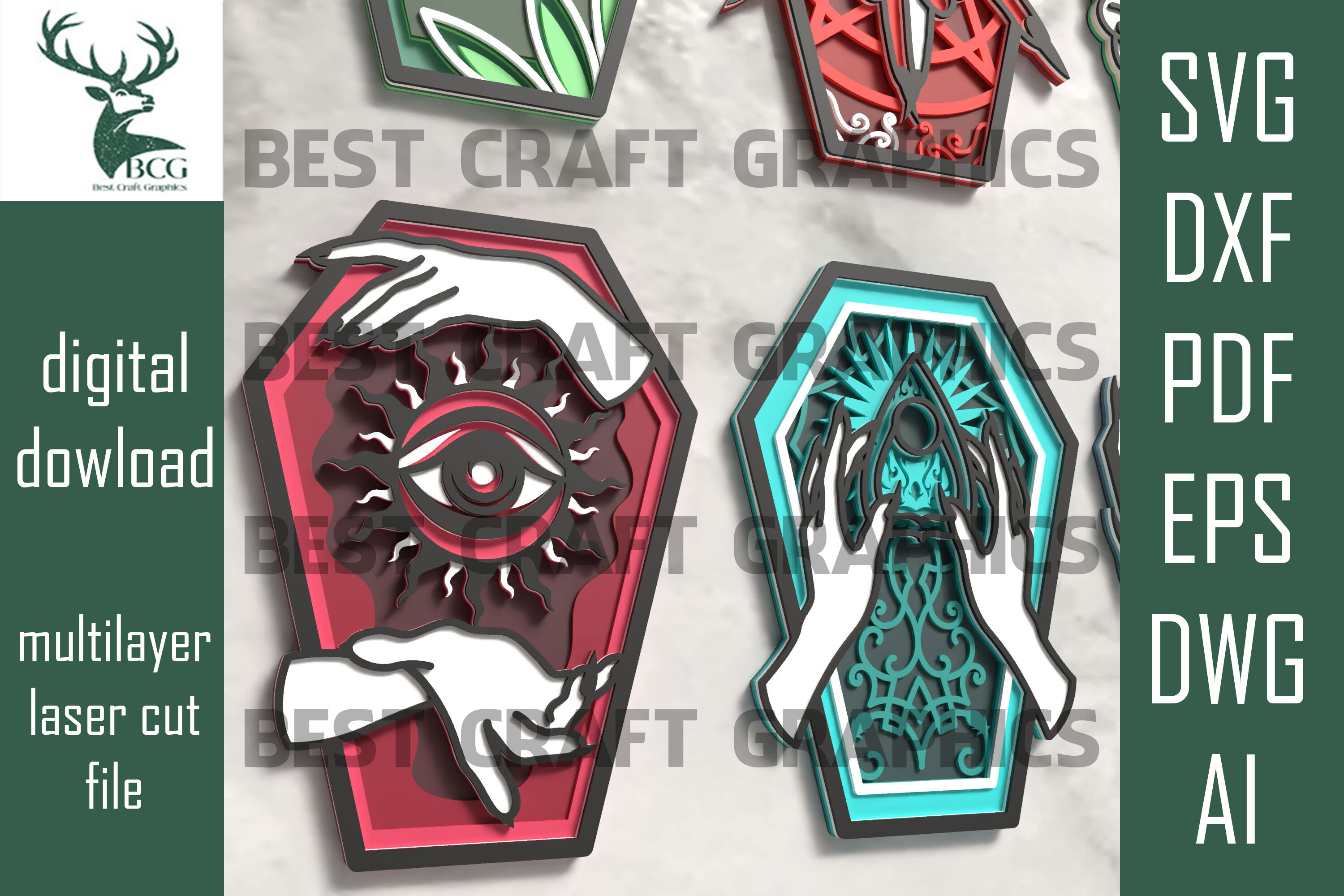 Halloween Coffin SVG Bundle Set · Creative Fabrica
