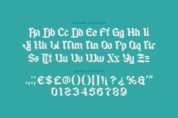 Heraldic Shadows Font PNG with transparent background - Preview 4