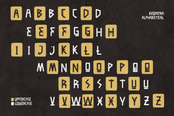 Kleopatra Regular Font PNG with transparent background - Preview 2