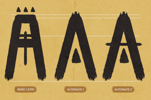Kleopatra Regular Font PNG with transparent background - Preview 3