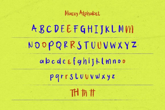 Maevy Regular Font PNG with transparent background - Preview 3
