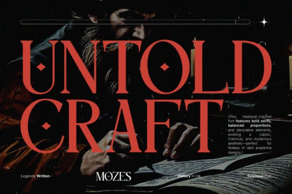 Mozes Regular Font PNG with transparent background - Preview 1