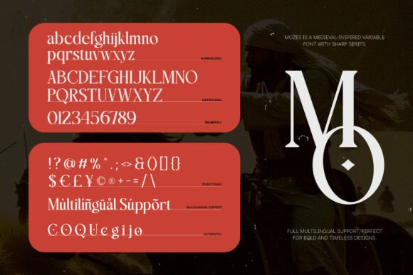 Mozes Regular Font PNG with transparent background - Preview 4
