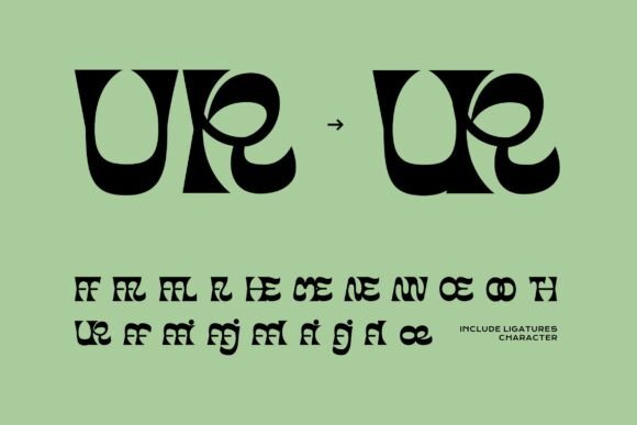 Nortub Moons Font PNG with transparent background - Preview 2
