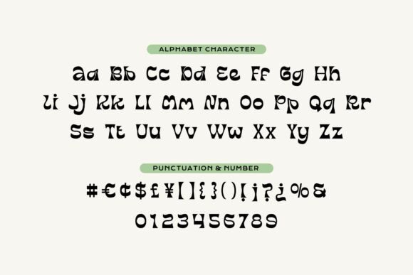 Nortub Moons Font PNG with transparent background - Preview 4