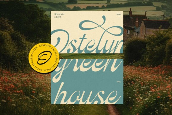 Ostelyn Regular Font PNG with transparent background - Preview 2