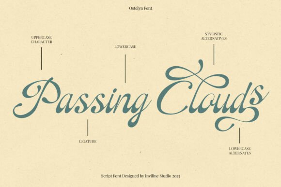 Ostelyn Regular Font PNG with transparent background - Preview 3
