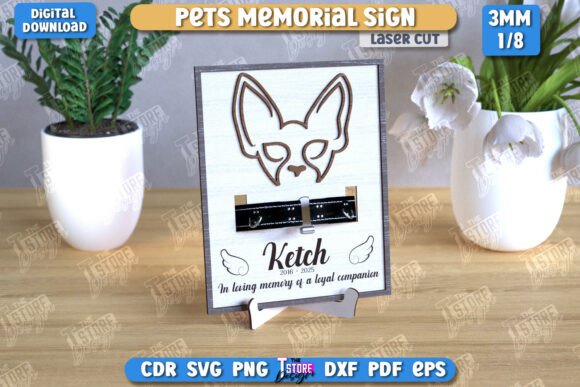 Pets Memorial Sign Laser Cut original style SVG ornate scrollwork border for pet sympathy gifts