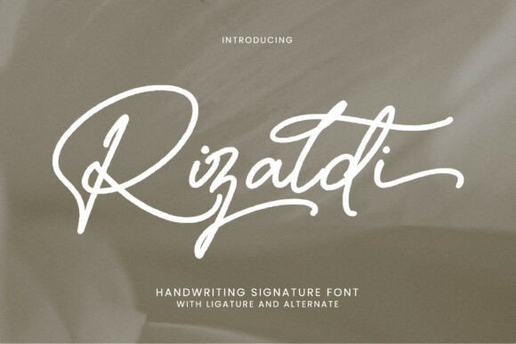 Rizaldi Regular Font PNG with transparent background - Preview 1