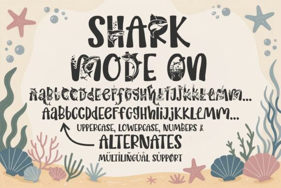 Sharkink Font PNG with transparent background - Preview 1