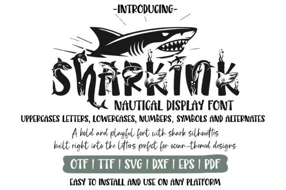 Sharkink Font PNG with transparent background - Preview 2