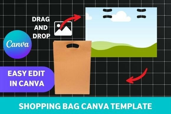 Shopping Bag Canva Template