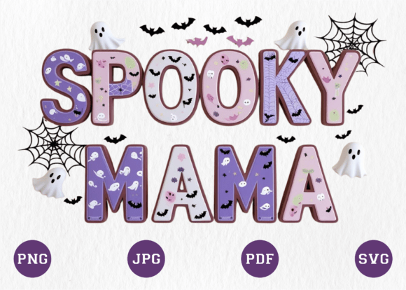 Spooky Mama Halloween Png T Shirt