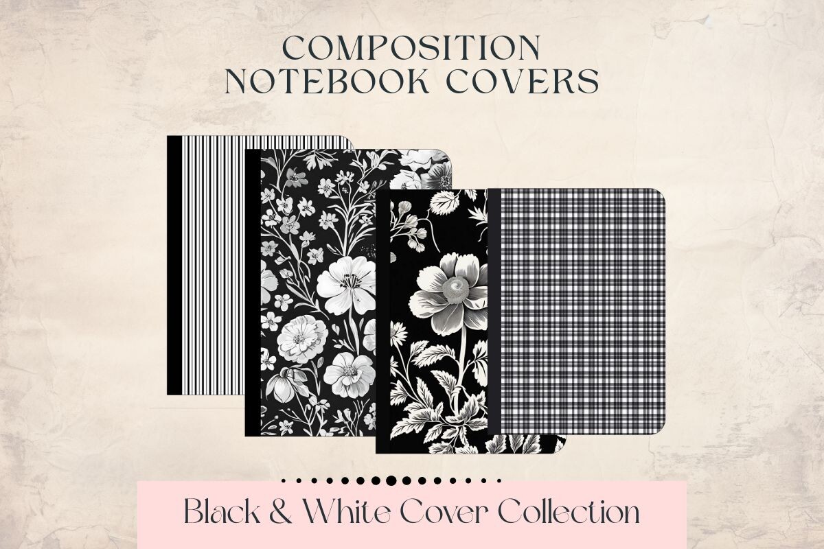 B&W Composition Notebook Covers