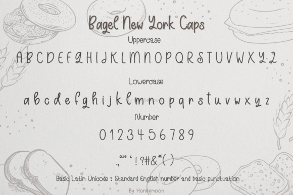 Bagel New York Font PNG with transparent background - Preview 6