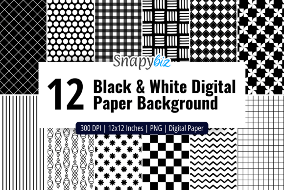 Black and White Digital Paper Background
