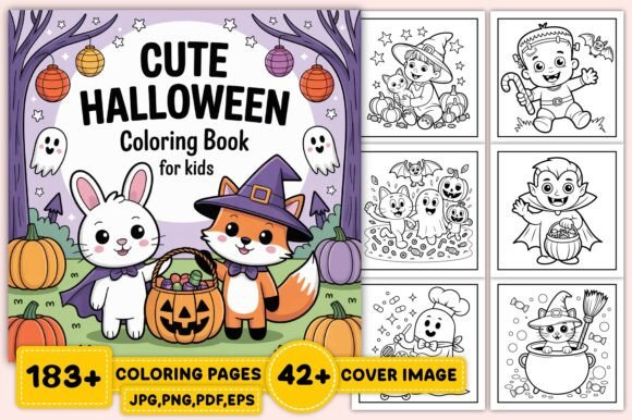 Bold Easy Cute Halloween Coloring Pages