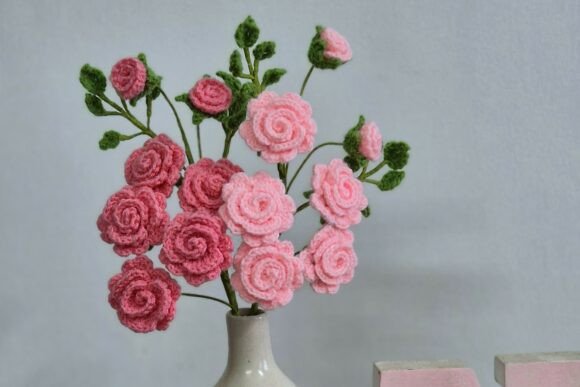 Crochet Rose Bunch Pattern