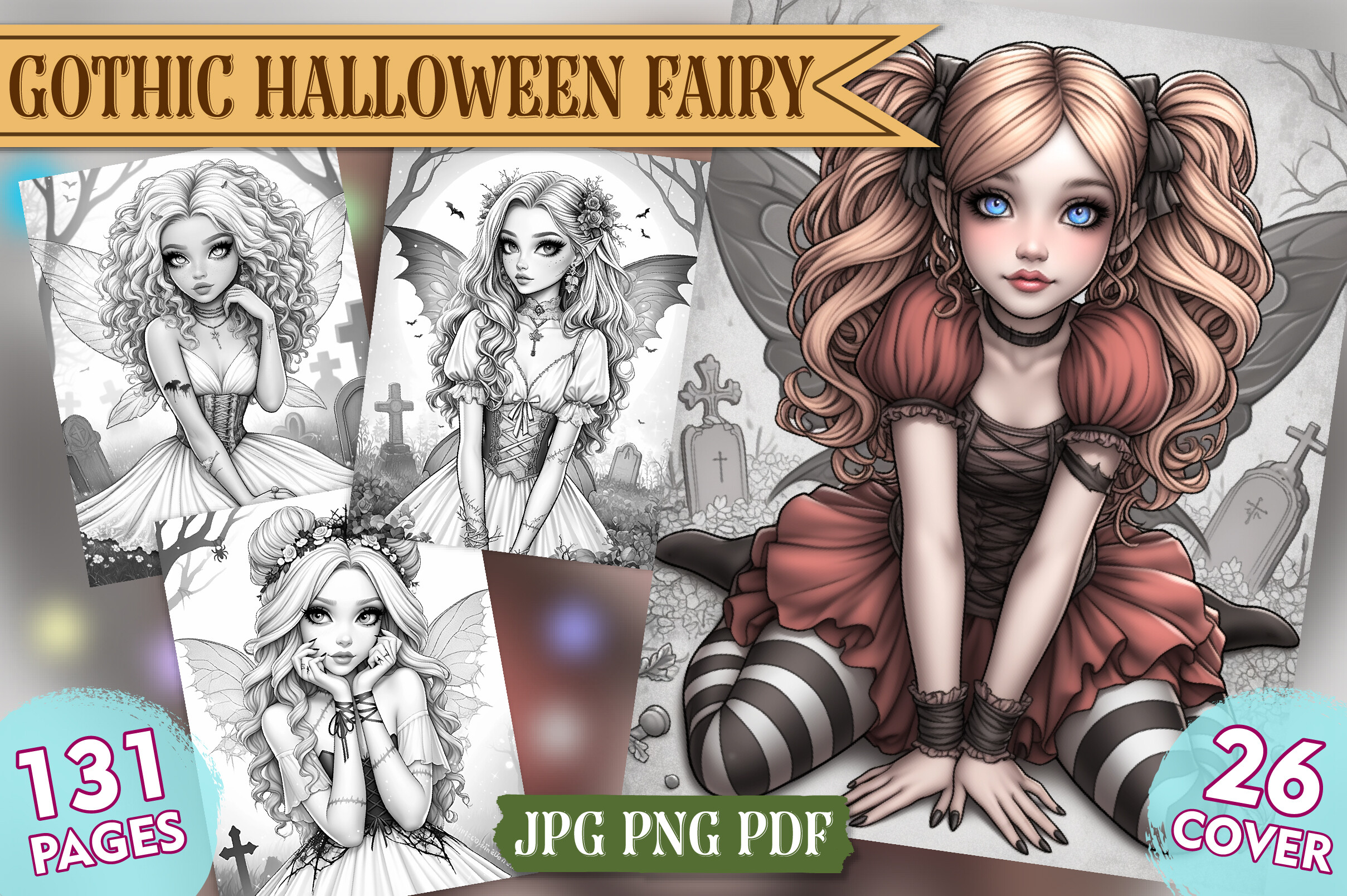 Cute Gothic Halloween Fairy, Vol- 02