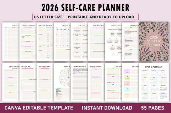 Editable 2026 Self-Care Planner
