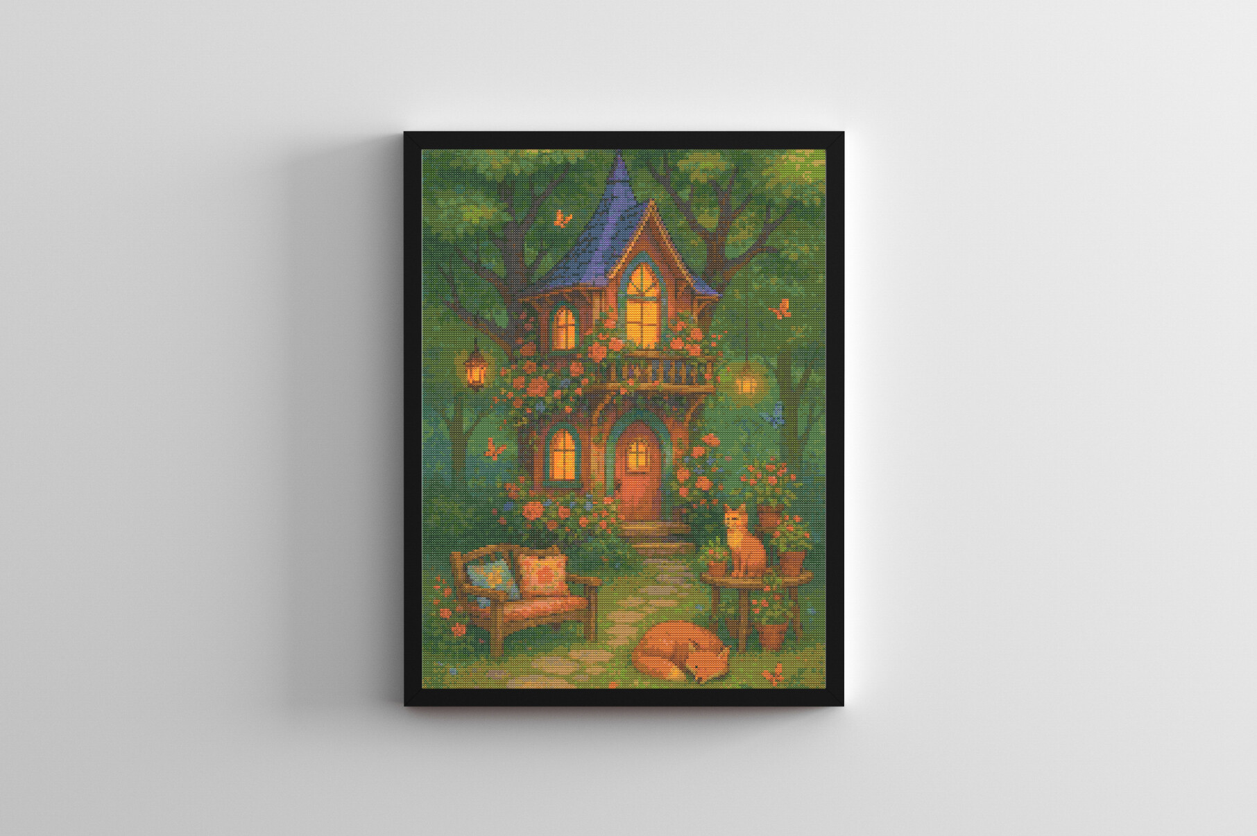Enchanted Woodland Treehouse Cross