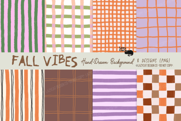 Fall Vibes Hand-Drawn Background Bundle