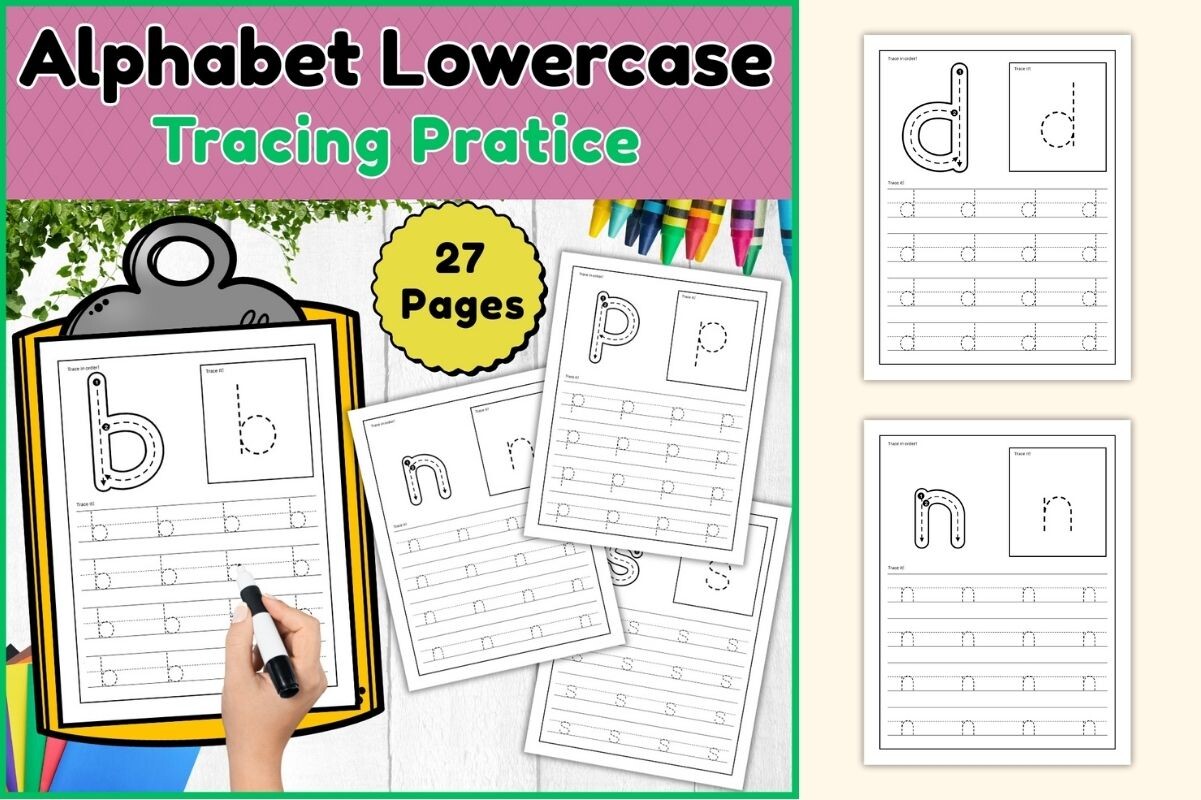 Fun Alphabet Tracing Worksheets for Kids Graphic by TheStudyKits ...