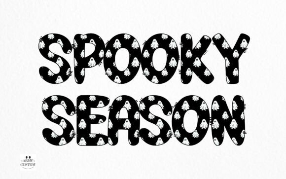 Halloweenblack Ghost Font PNG with transparent background - Preview 1