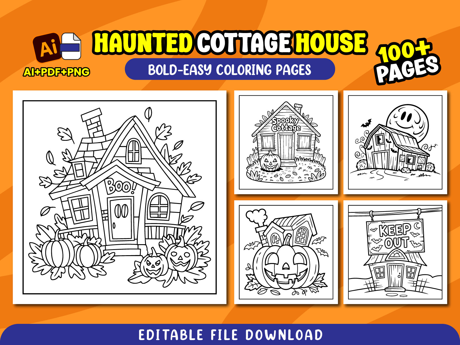 Haunted House Coloring Pages for Kids