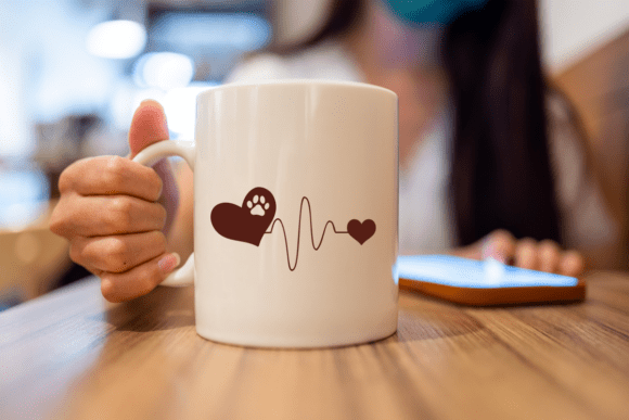 Heartbeat and Paw Font PNG with transparent background - Preview 6